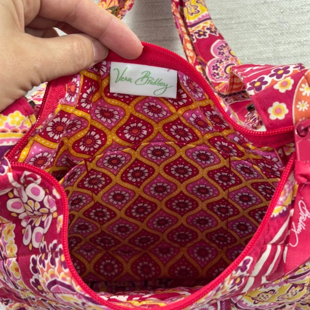 NEW‎ Vera Bradley Pink Paisley Quilted Crossbody Shoulder Bag Adjustable Strap
